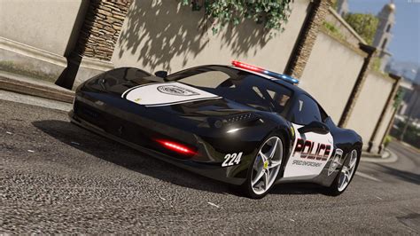 Ferrari 458 Italia Hot Pursuit Police Autovista Add On Replace