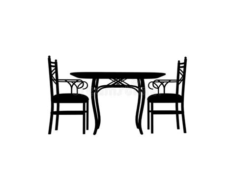 Polish your personal project or design with these tables and chairs transparent png images, make it even more personalized and more attractive. Chairs Table Silhouette Outline Stock Illustration ...