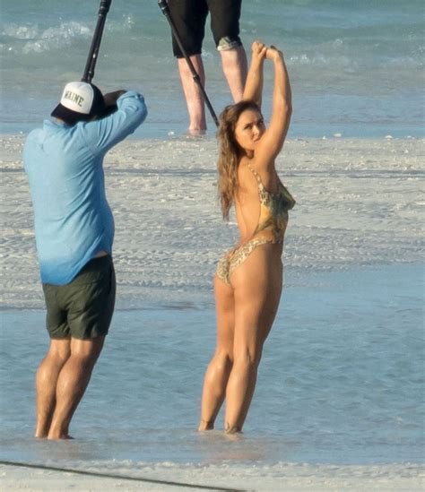 Ronda Rousey In Body Paint At Sports Illustrated Photoshoot In Bahamas January Hawtcelebs