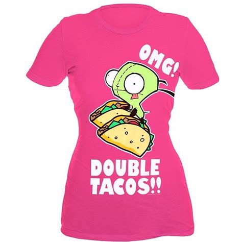 Invader Zim Gir Double Tacos Girls T Shirt Invader Zim And Gir Zim And Gir Girls Tshirts