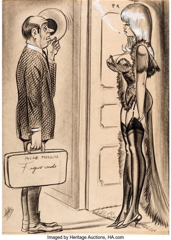 Bill Ward Comedy June Single Panel Gag Cartoon Illustration Original Art Humorama By