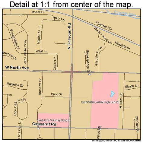 Brookfield Wisconsin Street Map 5510025