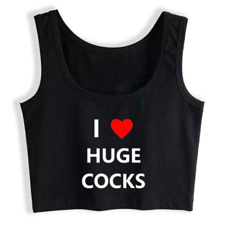 I Love Huge Cocks Heartly Edition Hotwife Crop Top Adult Party Outfit