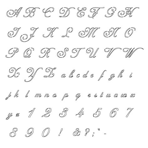 Printable Cursive Letter Stencils