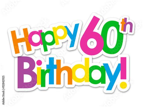 Happy 60th Birthday Card Stock Image And Royalty Free Vector Files