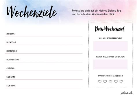 Neue und unabhängige informationen, nachrichten. Freebie zum Selbstausdrucken: Wochenziele planen (mit Bildern) | Planer vorlagen, Ausdrucken ...