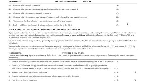 California Form De 4 ≡ Fill Out Printable Pdf Forms Online