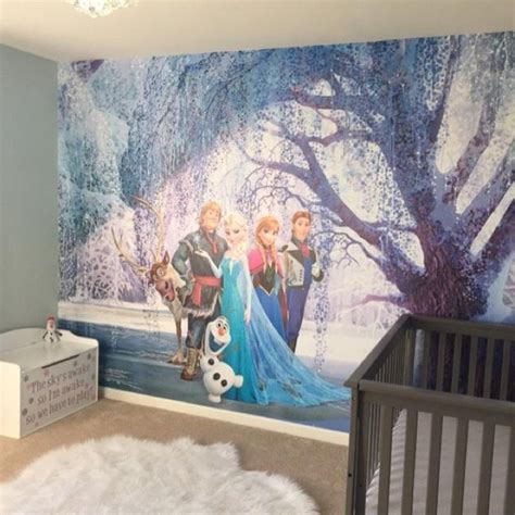 Frozen Wall Mural Frozen Wallpaper Princess Elsa And Etsy Mountain