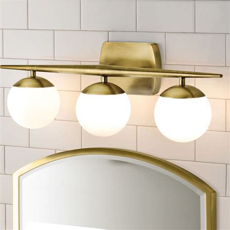 Mid Century Modern Bathroom Light Brass Jasper By Kichler Lighting