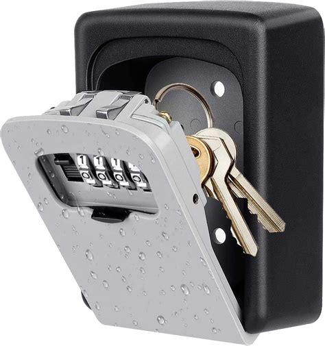 Key Lock Box Wall Mounted 4 Digit Combination Lock Box For