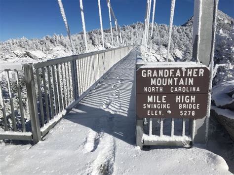 Rime Ice And Snow At The Mile High Swinging Bridge Usher In A Bright