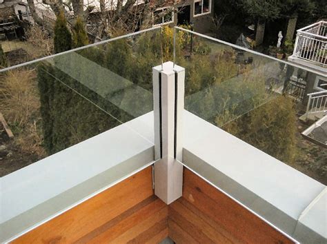 Aluminum Railing Posts With No Frame And Half Inch Tempered Glass