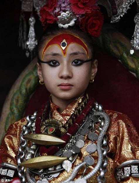 Living Goddess Of Nepal Pictures Show Preparations For Festival