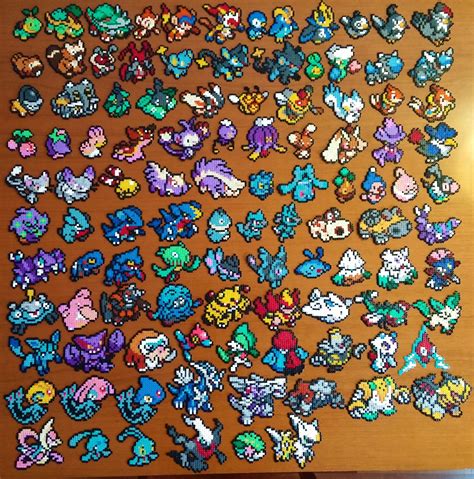 Pokemon gen4 pixelart with hama beads! | Pixel art ...
