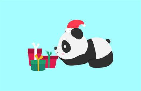 Christmas Panda Illustration Vector Graphic By Icrownstudio · Creative