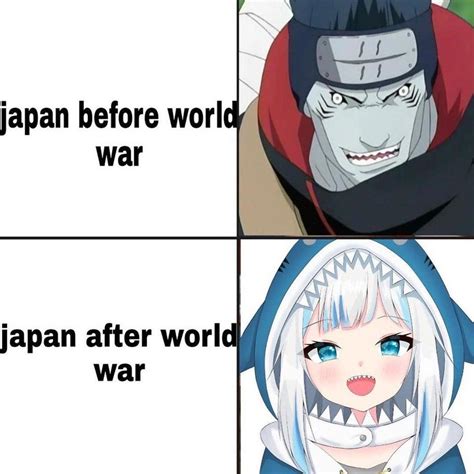 Japan Before And After WW Gawr Gura Know Your Meme