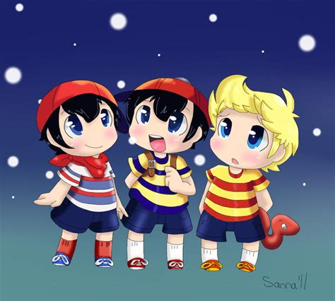 Ninten Ness And Lucas By Thechipmunksfan On Deviantart