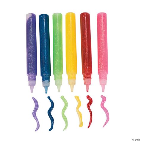 Assorted Colors Bright Tone Premium Glitter Glue Pens 24 Pc