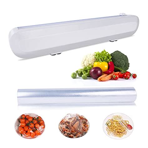 plastic wrap dispenser with cutter refillable cling wrap reusable plastic wrap cutter includes a