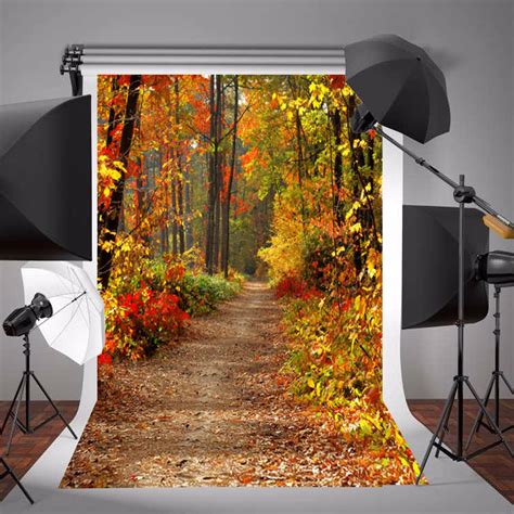 5x7ft Autumn Fall Forest Vinyl Background Backdrop Cloth
