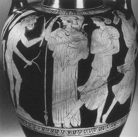 Odysseus With Sprigs And Nausikaa Detail From Athenian Red Figure Clay