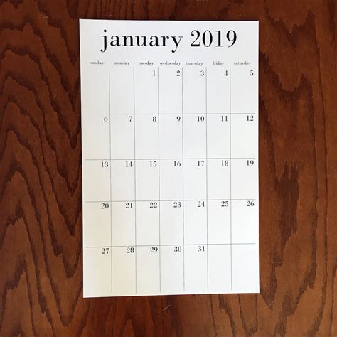 11x17 Printable Calendar 2021 Free Letter Templates