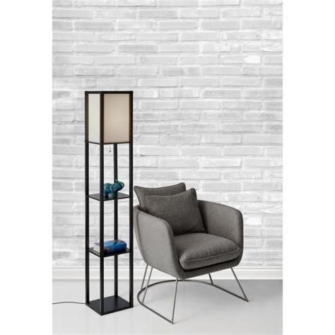It casts soft ambient glow to make you feel relaxed in room while providing you open box display shelves for added convenience. Hampton Bay 63 in. Black Shelf Floor Lamp-3138-01 - The ...