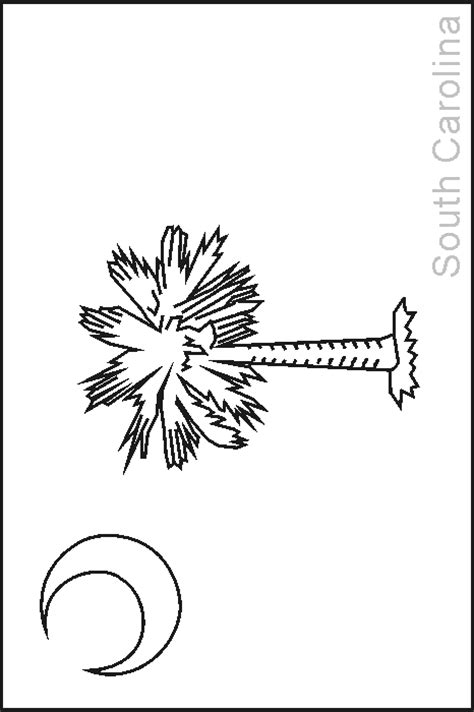 South Carolina State Flag Coloring Pages Usa For Kids