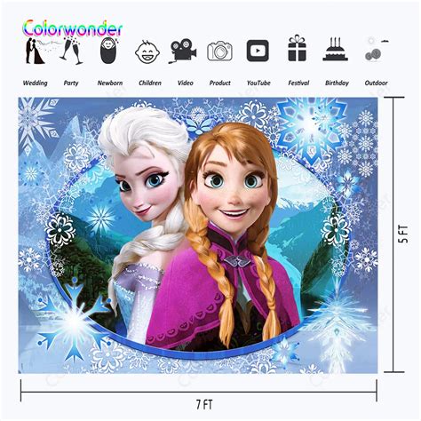 Frozen Anna Princess Queen Elsa Backdrop Girls Birthday Party The Best Porn Website