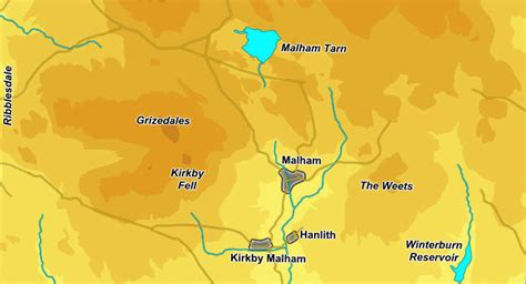 Map For Area Around Malham