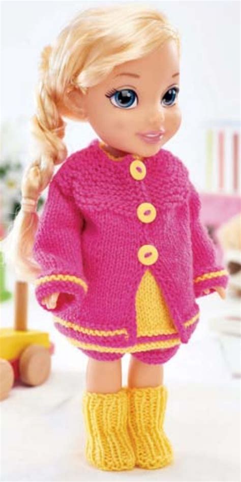 Easy Dolls Clothes Free Knitting Pattern Knitting Bee