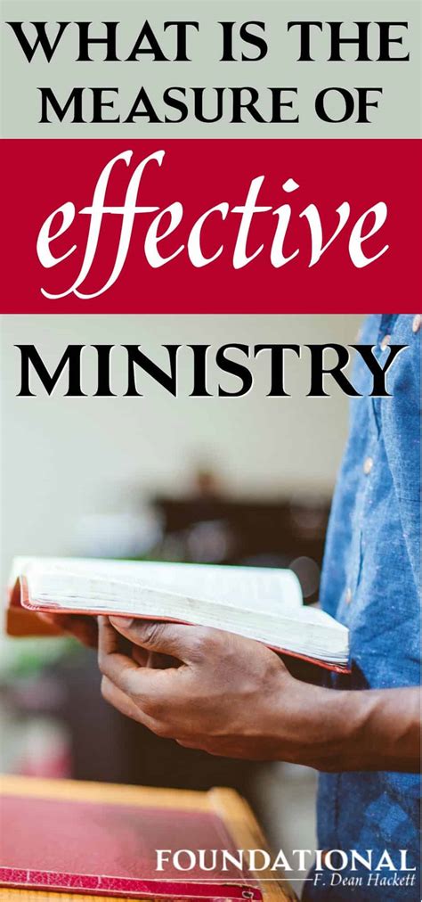 What Is The Measure Of Effective Ministry Foundational