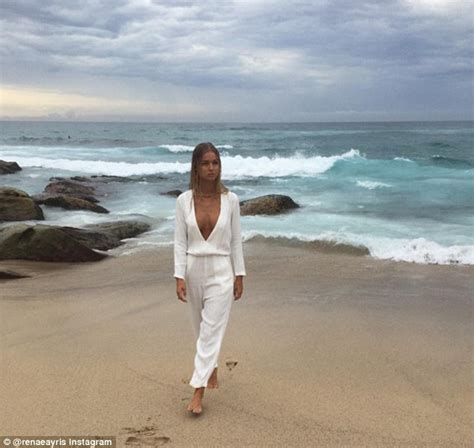 Former Miss Australia Renae Ayris Flaunts Sun Kissed Cleavage On