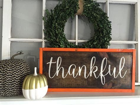 Thankful sign, thankful wood sign, thankful rustic sign ...