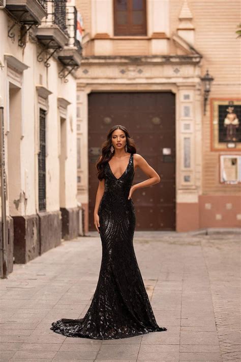 Savy Sequin Gown Black Sequin Gown Black Sequin Gown Ball Dresses