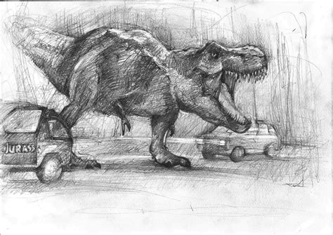 Jurassic Park Sketch At Explore Collection Of Jurassic Park Sketch