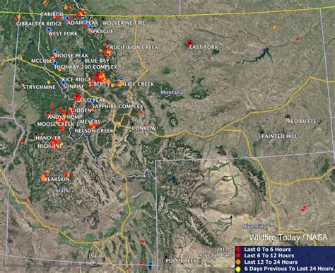 Western Wildfires Map