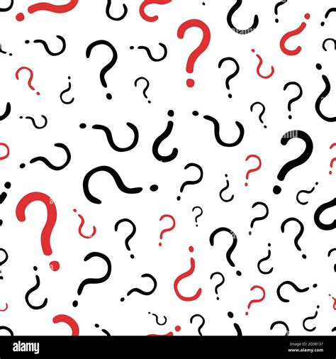 Question Marks Seamless Pattern Vector Doodle Question Marks Background Stock Vector Image