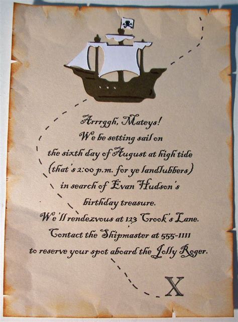 Musings of a Crafty Mom | Pirate birthday party invitations, Pirate