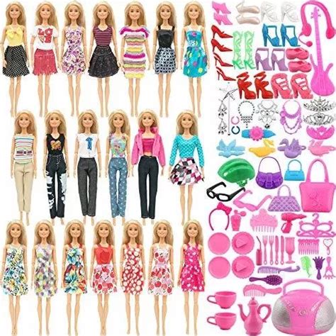 Vestidos Para Barbie Y Muñecas Zapatos Y Accesorios 118 Pzas Envío Gratis