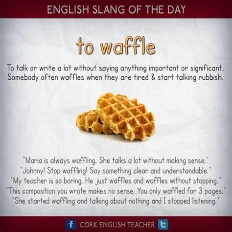 To Waffle English Vocabulary List English Writing Skills Grammar And