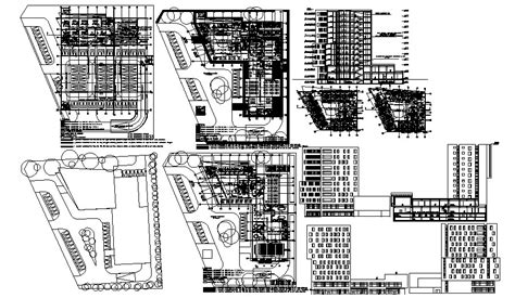 Star Hotel Building In Autocad File Cadbull Architecture Sketch