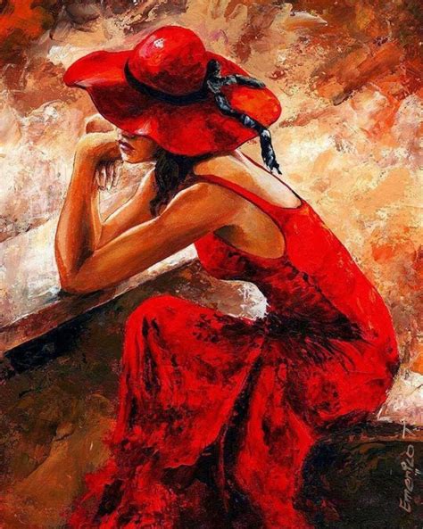Art On Red Red Art Art Painting Woman Painting