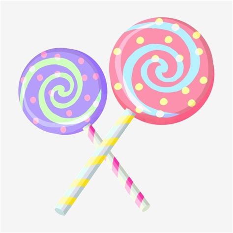 Cute Round Lollipop Illustration, Cute Candy, Round Lollipop, Lollipop Illustration PNG ...