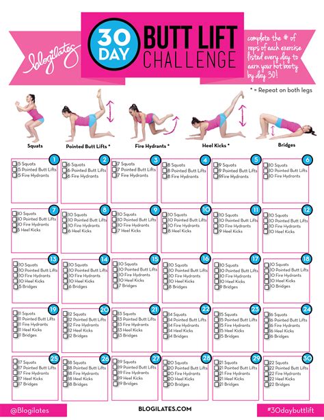 30 Day Fitness Challenge Printable This Free Printable Can Be