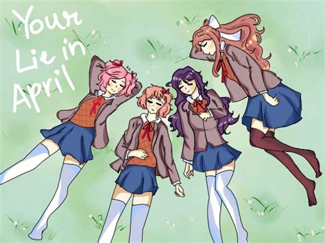 Ddlc X Your Lie In April Crossover Doki Doki Literature Club Amino