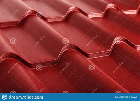 Metal Tile Isolated Modern Roofing Material Diagonal Texture Stock