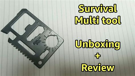 Survival Multi Tool Card Unboxing Review Youtube