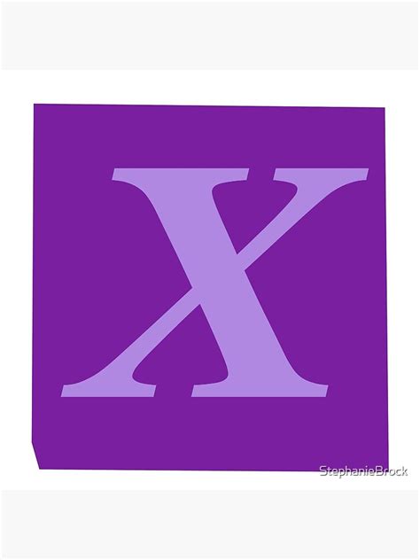 Purple On Purple Magazine Cutout Letter X Poster For Sale By