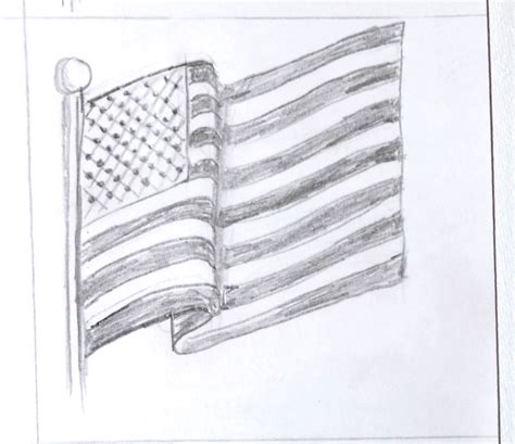 Art Class Ideas Waving American Flag